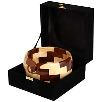 Brainmart Wooden Yarn Bowl - Perfect for Knitting & Crocheting