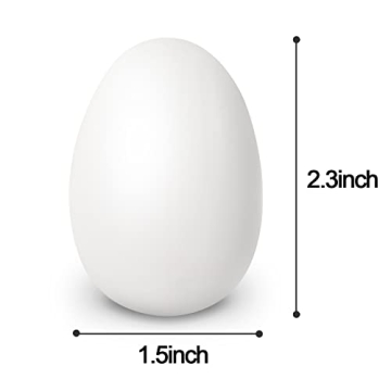 Sallyfashion 60 Pcs White Plastic Eggs for Crafts and Celebrations