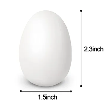 Sallyfashion 60 Pcs White Plastic Eggs for Crafts and Celebrations