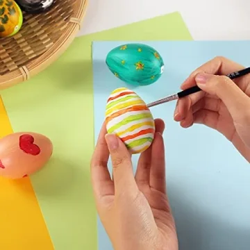 Sallyfashion 60 Pcs White Plastic Eggs for Crafts and Celebrations