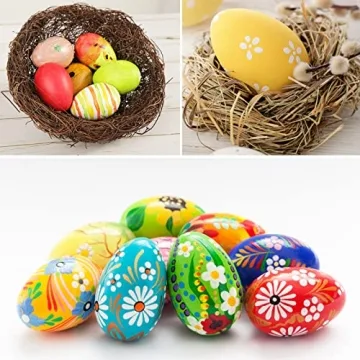 Sallyfashion 60 Pcs White Plastic Eggs for Crafts and Celebrations