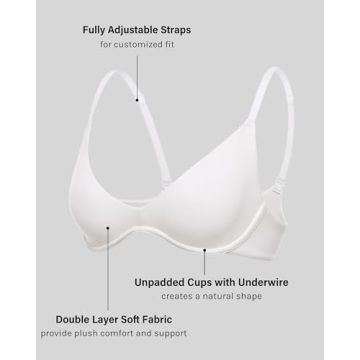 INLYRIC Inbarely Plus Plunge Bra Soft Supportive Coconut White