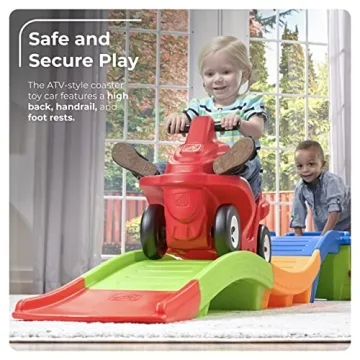 Step2 Up & Down Roller Coaster Kids Ride On Toy, Push Car, Indoor/Outdoor Playset, Made of Durable Plastic, Max Weight 50 lbs., For Toddlers 2-5 Years Old, Multicolor