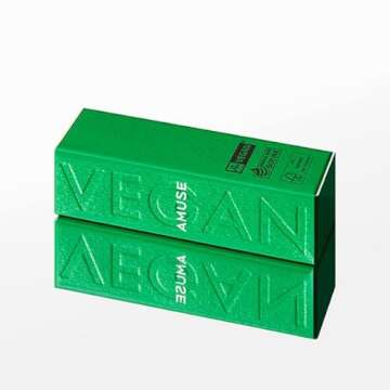 AMUSE Vegan Green Lip balm, AMUSE, Genuine Product, Korean Cosmetic, Skincare, Lip Balm, Vegan (02 ROSE)