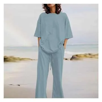 ETCYY Stylish Two Piece Baggy Outfit for Women
