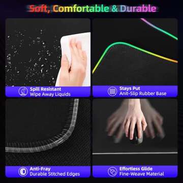 Wireless Charging RGB Gaming Mouse Pad 31.5" x 11.8"