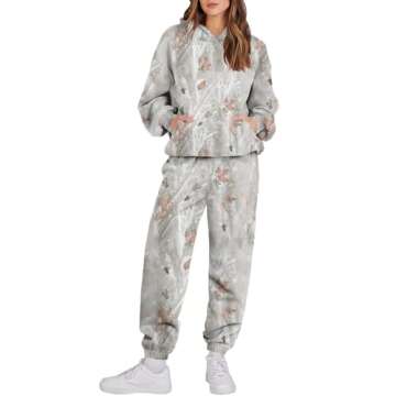 Trendy Oversized Camo Sweatsuit Set for Women - Comfort Meets Style