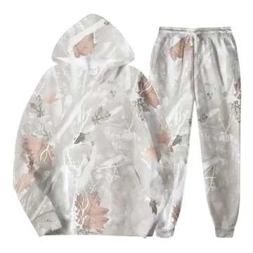 Camo Sweatsuits Set for Women - Trendy Comfort Outfit
