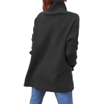 GUTPOINT Women's Turtleneck Oversized Sweater for 2023