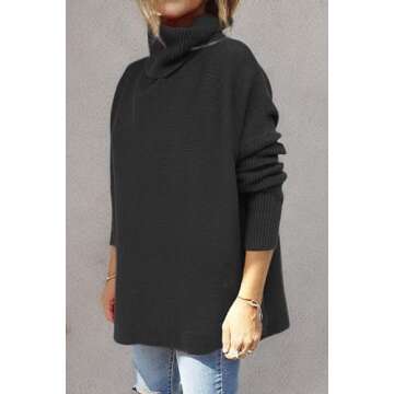 GUTPOINT Women's Turtleneck Oversized Sweater for 2023