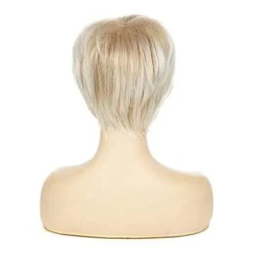 Sallcks Short Blonde Layered Wig for Women - Party & Cosplay