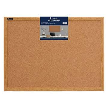 Quartet Framed Cork Bulletin Board 2' x 3' Ideal for Offices