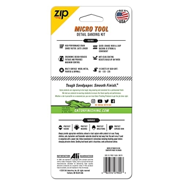 Gator MicroZip Sander Kit - Assorted Grits for Crafters