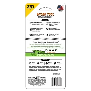 Gator MicroZip Sander Kit - Assorted Grits for Crafters