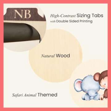 Stylish Wooden Baby Closet Dividers - Set of 8 Hangers