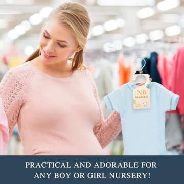 Stylish Wooden Baby Closet Dividers - Set of 8 Hangers