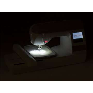Brother Embroidery Machine, PE770, 5” x 7” Embroidery Machine with Built-in Memory, USB Port, 6 Lettering Fonts, 136 Built-in Designs
