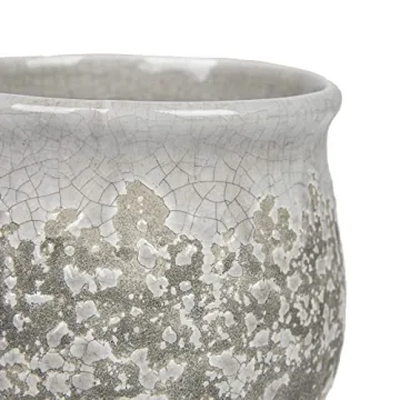 Creative Co-Op Distressed Grey Terracotta Planter for Any Decor