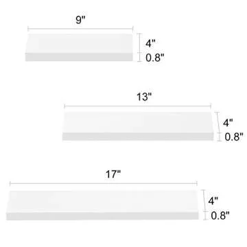 Mkono Floating Shelves Set of 3 for Elegant Home Decor