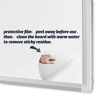 INNOVART Mobile Whiteboard 48" x 36", 360° Reversible Double Sided Magnetic Dry Erase Board with Portable Rolling Stand on Wheels, Easel Standing Board with Aluminum Frame