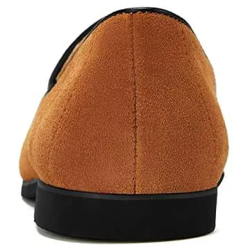 Journey West Suede Tassel Loafer for Women Slip-on Belgian Penny Loafers Shoes for Women Brown US 9