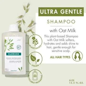Klorane Ultra-Gentle Shampoo with Oat Milk - Family-Friendly Cleanser