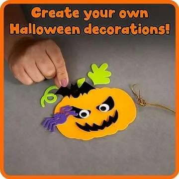 Ready 2 Learn Create Your Own Halloween Pumpkins | Set of 4 | Halloween Crafts for Kids Ages 4-8 | DIY Party Favors, Ornaments, Magnets and Decor