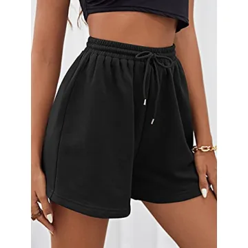 MakeMeChic Women's Casual Drawstring Waist Sweat Shorts