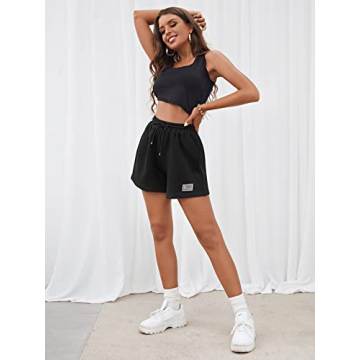 MakeMeChic Women's Casual Drawstring Waist Sweat Shorts