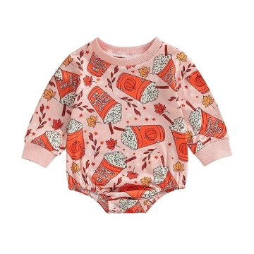 Halloween Newborn Baby Girl Outfit Pumpkin Sweatshirt Romper Long Sleeve Onesie Jumpsuit Infant Fall...