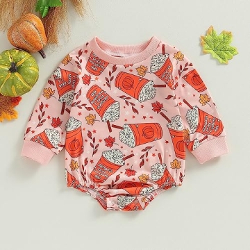 Adorable Halloween Baby Girl Romper Pumpkin Outfit 0-18 Months
