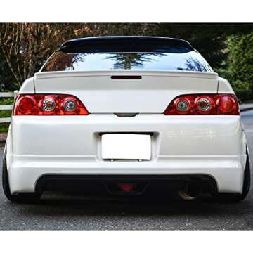 IKON MOTORSPORTS Rear Bumper Lip Compatible with 2005-2006 Acura RSX, PU Black Rear Lip Spoiler Splitter