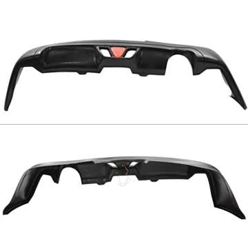 IKON MOTORSPORTS Rear Bumper Lip Compatible with 2005-2006 Acura RSX, PU Black Rear Lip Spoiler Splitter