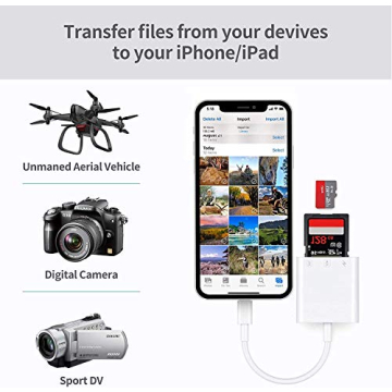 Portable 2 in 1 Lightning to SD Card Reader for iPhone
