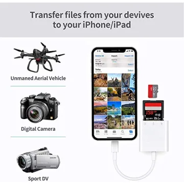 Portable 2 in 1 Lightning to SD Card Reader for iPhone