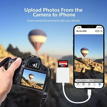 Portable 2 in 1 Lightning to SD Card Reader for iPhone