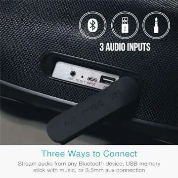 MEE audio PartySPKR Bluetooth Wireless Speaker, Powerful 60W RMS Stereo Sound, 2 Subwoofers, Portable Speaker for Outdoor, Camping, Beach, Camo