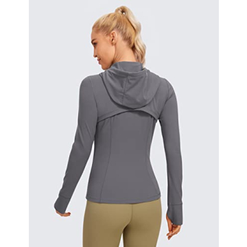 CRZ YOGA Women's Butterluxe Hooded Workout Jacket