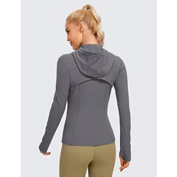 CRZ YOGA Women's Butterluxe Hooded Workout Jacket