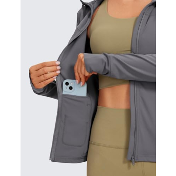 CRZ YOGA Women's Butterluxe Hooded Workout Jacket