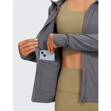 CRZ YOGA Women's Butterluxe Hooded Workout Jacket