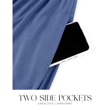 ZESICA Women's Casual Long Sleeve Midi Dress with Pockets