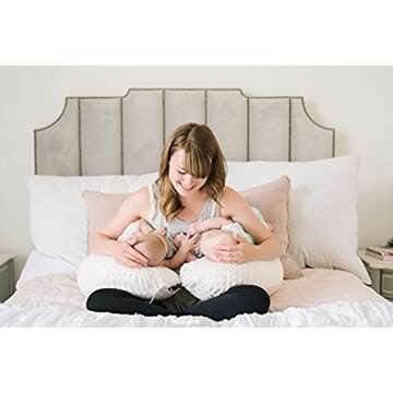 Twin Z The Pillow - Grey - 6 uses in 1 Twin Pillow ! Breastfeeding, Bottlefeeding, Tummy Time, Reflu...