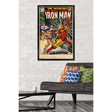 Trends International Iron Man Cover Wall Poster 24x36