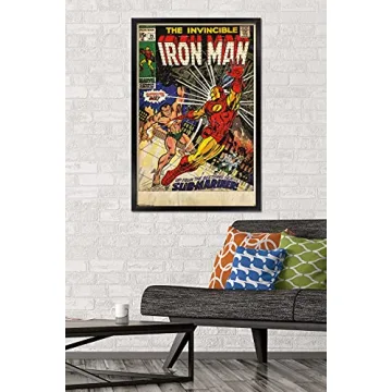 Trends International Iron Man Cover Wall Poster 24x36