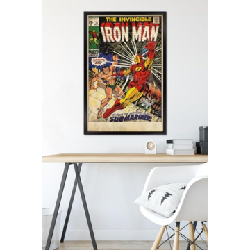 Trends International Iron Man Cover Wall Poster 24x36