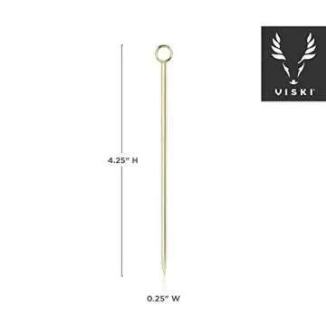 Viski Gold Cocktail Picks for Elegant Entertaining