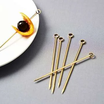 Viski Gold Cocktail Picks for Elegant Entertaining