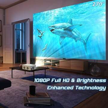 TMY Mini WiFi Projector 1080P HD for Home Entertainment