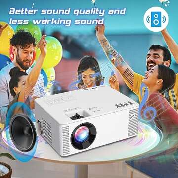 TMY Mini WiFi Projector 1080P HD for Home Entertainment